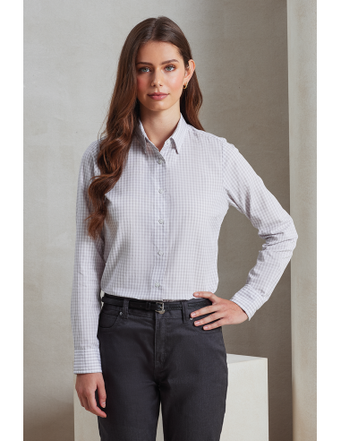 P-PR352-Womens Maxton Check Long Sleeve Shirt